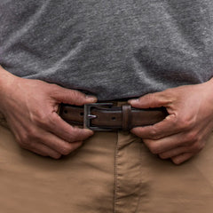 Men's Classic Leather Belt | Black Coffee