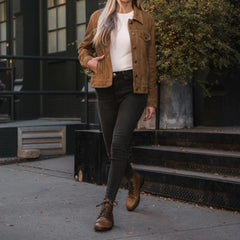 Suede Trucker Jacket | Dusty