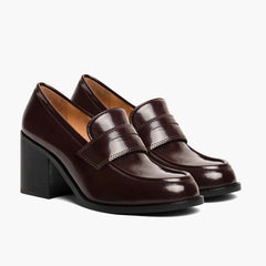 High Heel Penny | Burgundy