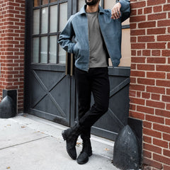 Major League Jacket | Blue Textured